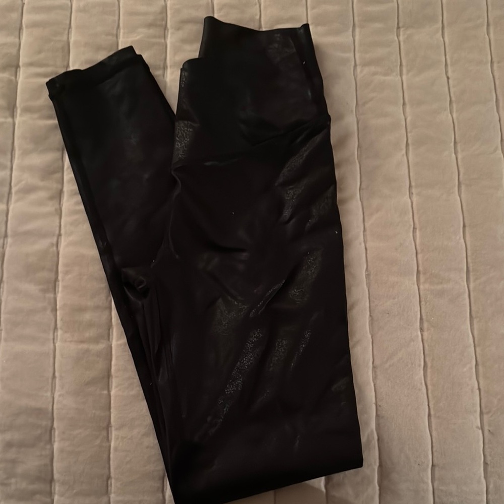 Black Faux Leather Leggings